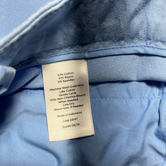 Talbots Chatham Ankle Pants Light Blue Stretch Size 4P Please see description. - Picture 6 of 8